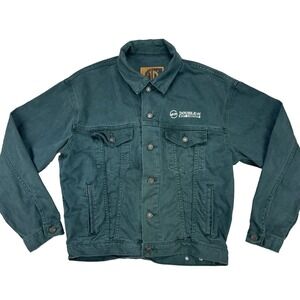 Vtg Double-H Boot‎ Co Denim Jacket Green Workwear Chore Trucker Men's M USA